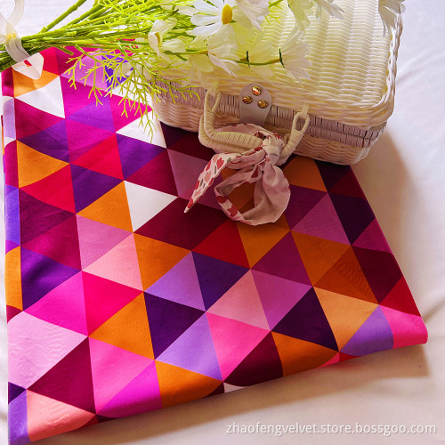 Colorful Printing Velvet Fabric